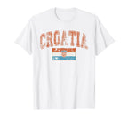 Threadrock Faded Croatia Flag T-Shirt - Streetwear Style for Adults