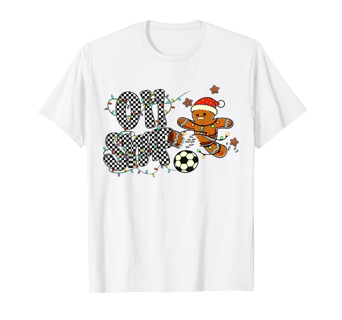 Funny Oh Snap Gingerbread Soccer T-Shirt - Graphic Print for Adults