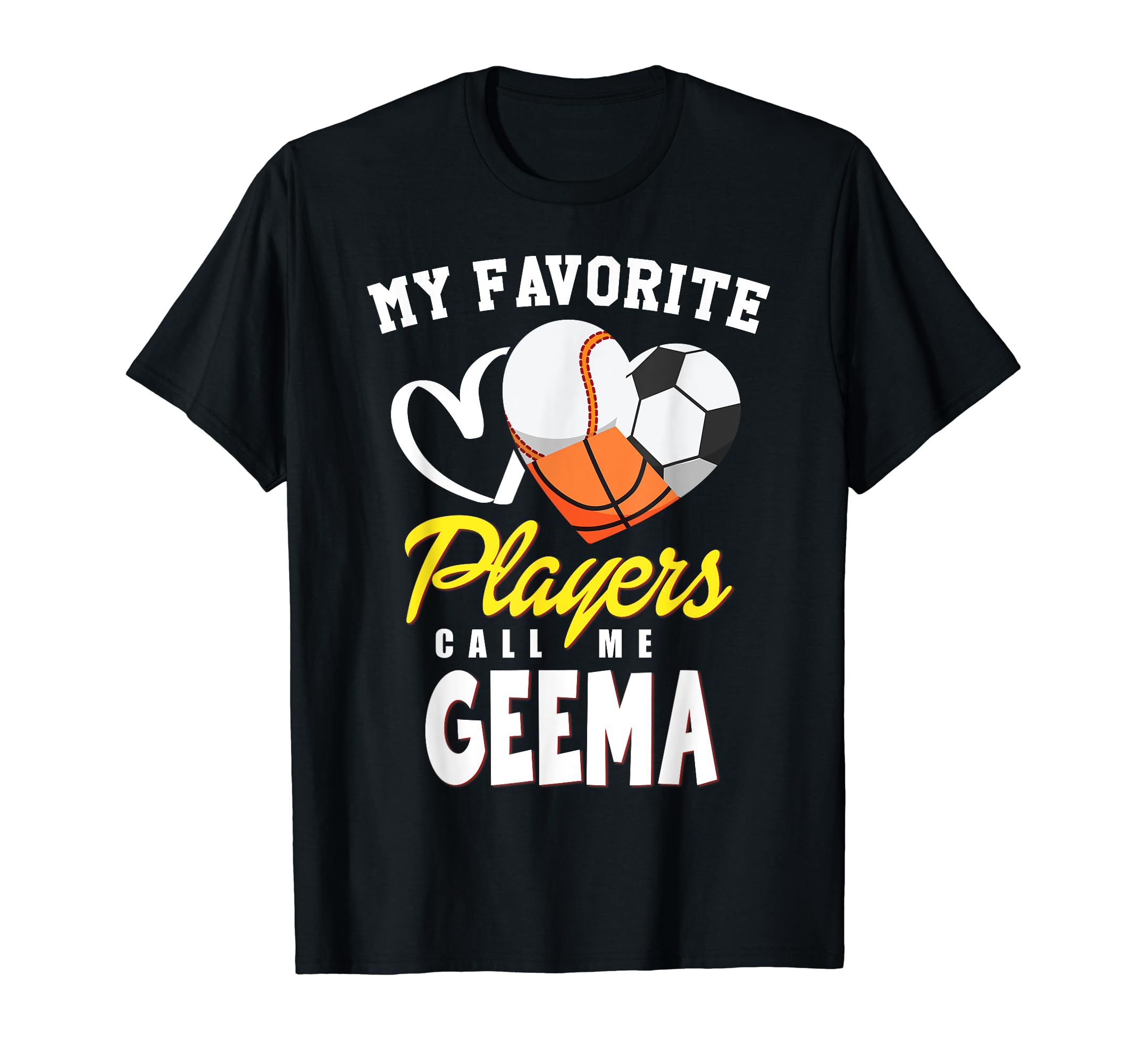 My Favorite Players Baseball Soccer T-Shirt - Graphic Print Unisex