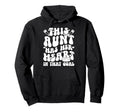 Groovy Hockey Goalie Aunt Hockey Hoodie - Graphic Print for Adults