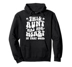 Groovy Hockey Goalie Aunt Hockey Hoodie - Graphic Print for Adults