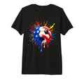 4Th July Funny Soccer Drip Patriotic Us T-Shirt - Custom Art Print Unisex