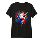 4Th July Funny Soccer Drip Patriotic Us T-Shirt - Custom Art Print Unisex