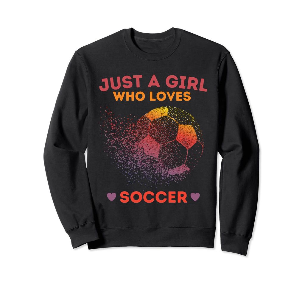 Just Who Loves Soccer Sweatshirt - Minimalist Print Unisex