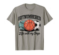 Outnumbered Life My Sports Mom T-Shirt - Trendy Graphic for Adults