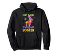 Just Who Loves Soccer Hoodie - Novelty Apparel for Adults