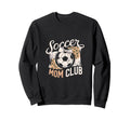 Soccer Mom Club Leopard Bow Mama Sweatshirt - Trendy Graphic for Adults