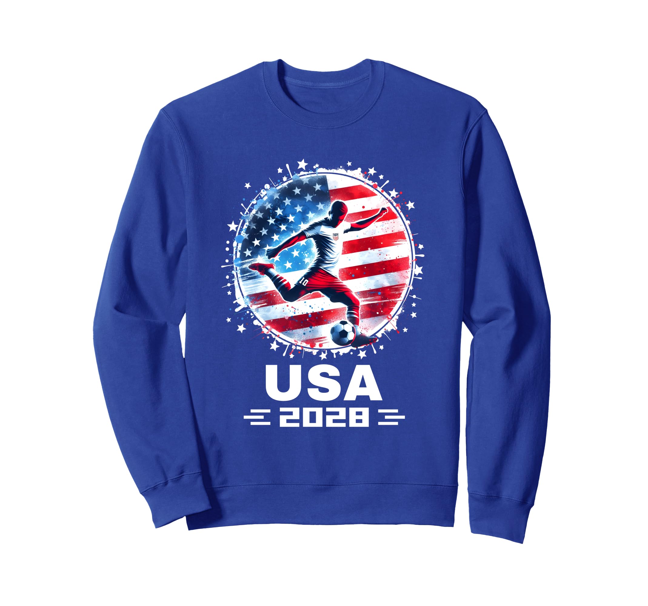 American Flag Soccer Soccer 2028 Sweatshirt - Custom Art Print Men Women