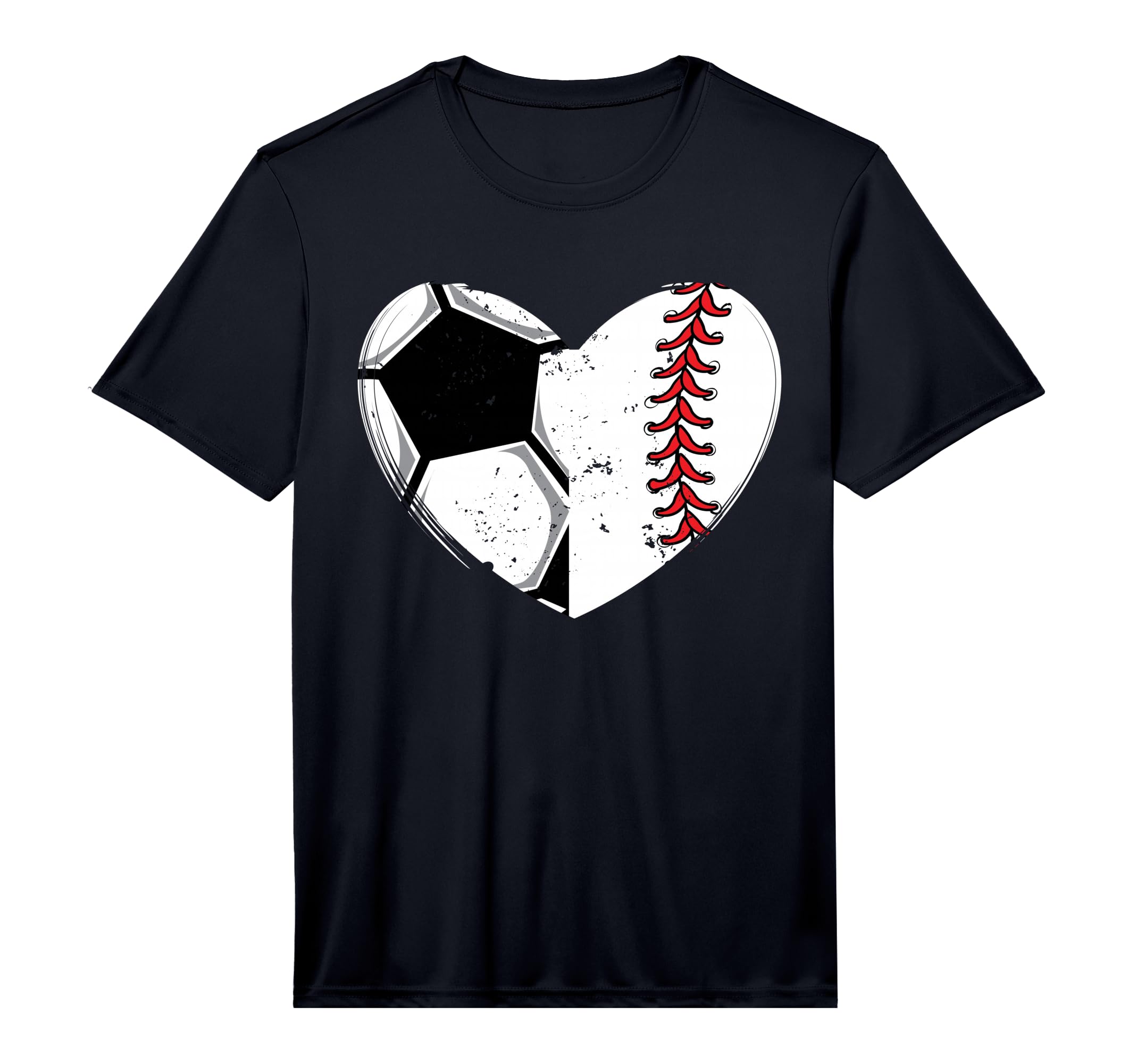 Baseball Lover Heart Soccer Player Gift T-Shirt - Trendy Graphic Unisex