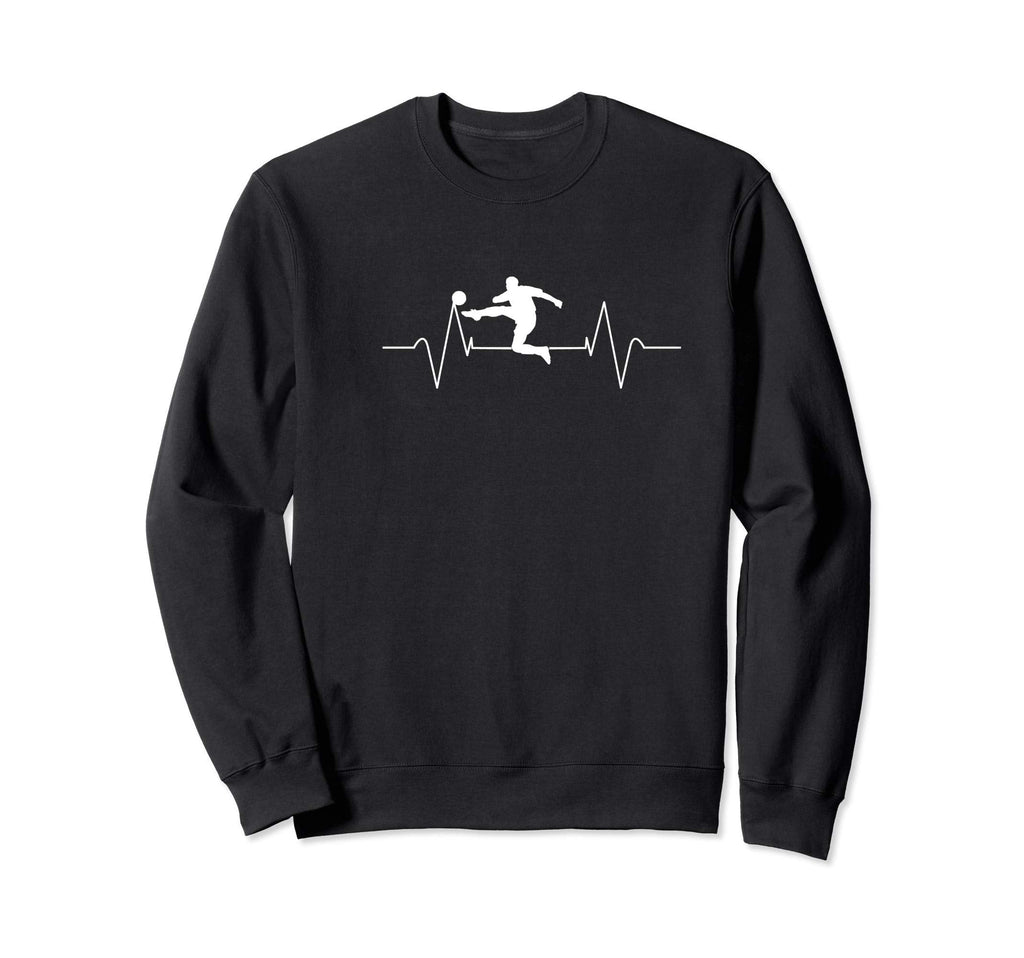 Soccer Heartbeat Soccer Player Gift Sweatshirt - Unique Graphic for Adults