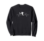 Soccer Heartbeat Soccer Player Gift Sweatshirt - Unique Graphic for Adults