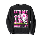 13 Year Old Birthday Soccer Themed Sweatshirt - Minimalist Print Unisex