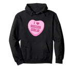I Love Soccer Novelty Fun Hoodie - Trendy Graphic Unisex