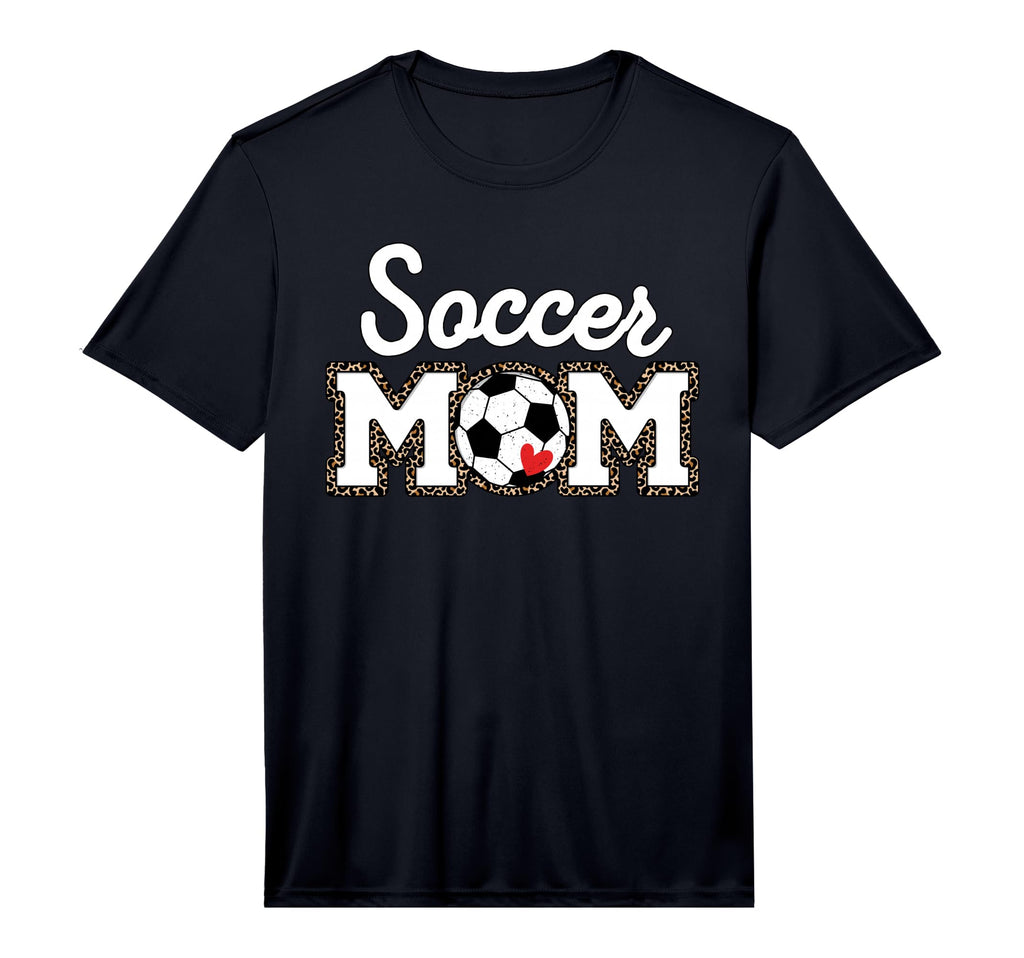 Mens Soccer Mom Leopard Performance T-Shirt - Trendy Graphic Men Women