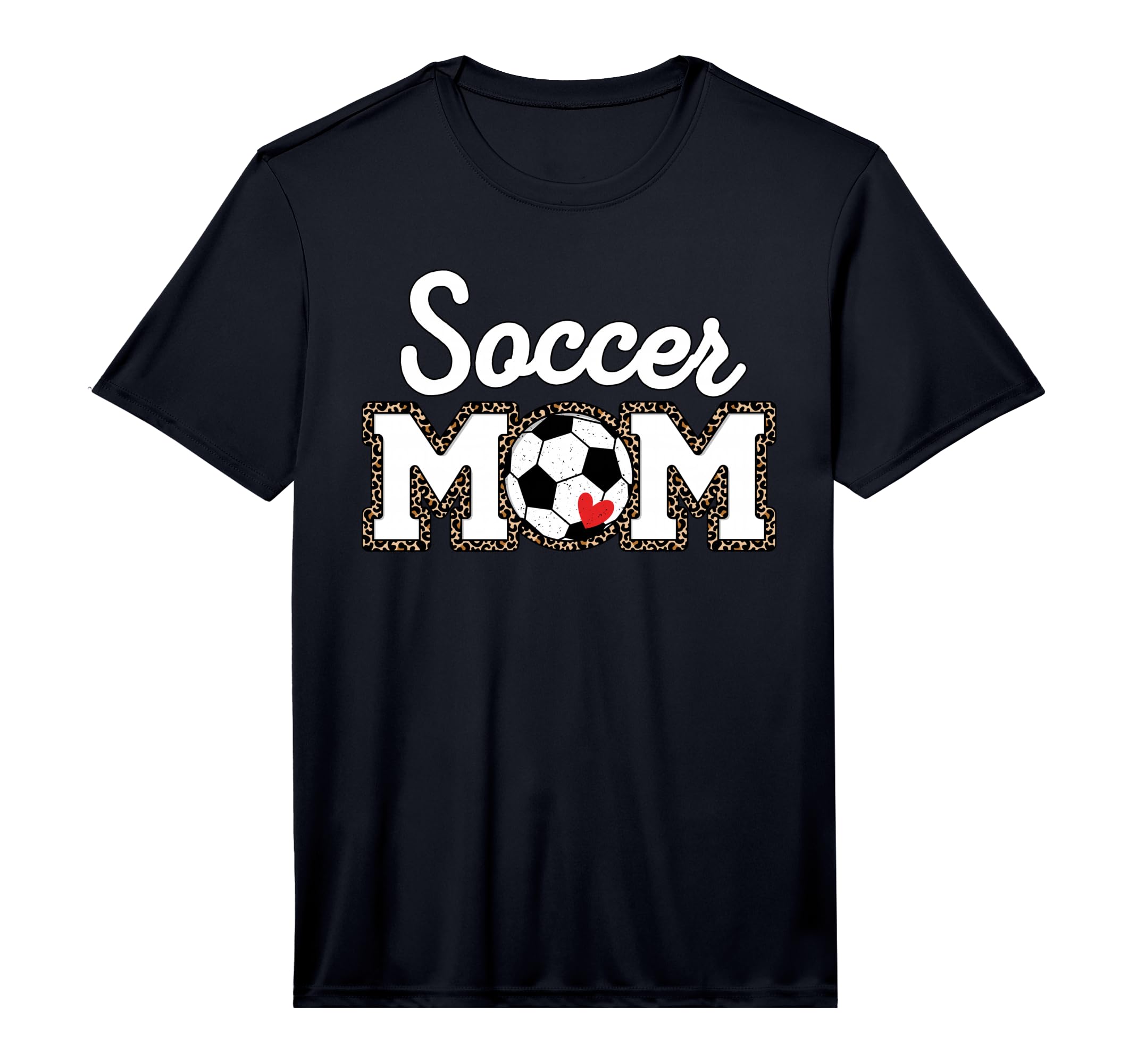 Mens Soccer Mom Leopard Performance T-Shirt - Trendy Graphic Men Women