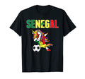 Dabbing Unicorn Senegal Soccer Fans Jersey T-Shirt - Unique Graphic Unisex
