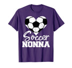 Soccer Nonna Heart Funny Heartfelt Love T-Shirt - Custom Art Print Unisex