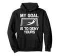 Soccer Goalie Art Gag Soccer Player Hoodie - Minimalist Print for Adults