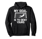 Soccer Goalie Art Gag Soccer Player Hoodie - Minimalist Print for Adults