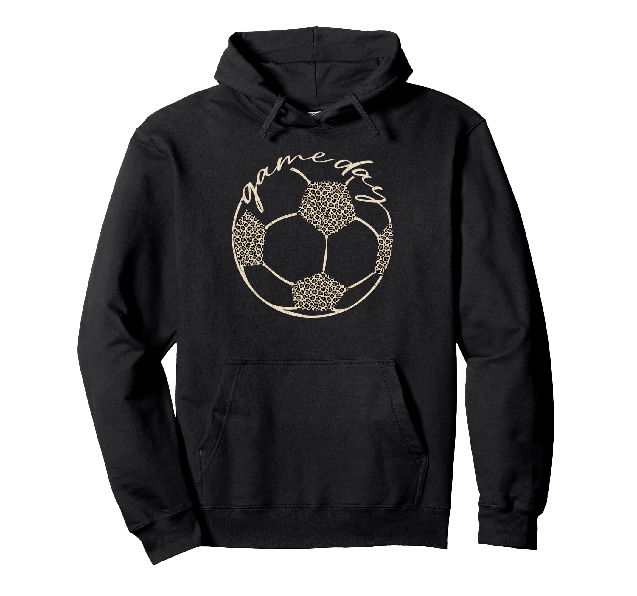 Soccer Game Day Leopard Cheetah Hoodie - Aesthetic Graphic for Adults