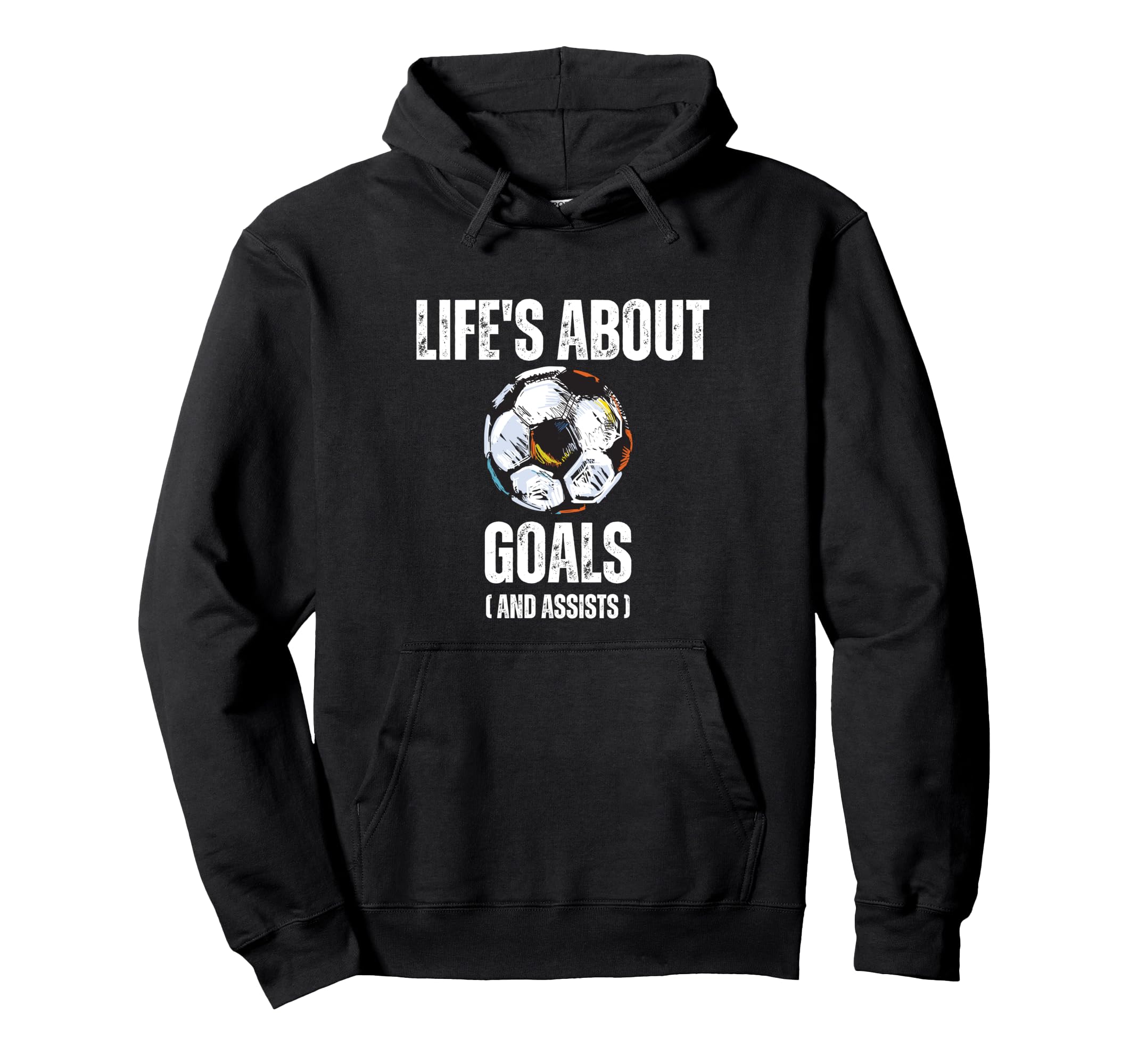 Lifes About Goals And Assists Funny Hoodie - Aesthetic Graphic Unisex