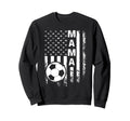 Soccer Mama America Flag Sweatshirt - Aesthetic Graphic Unisex