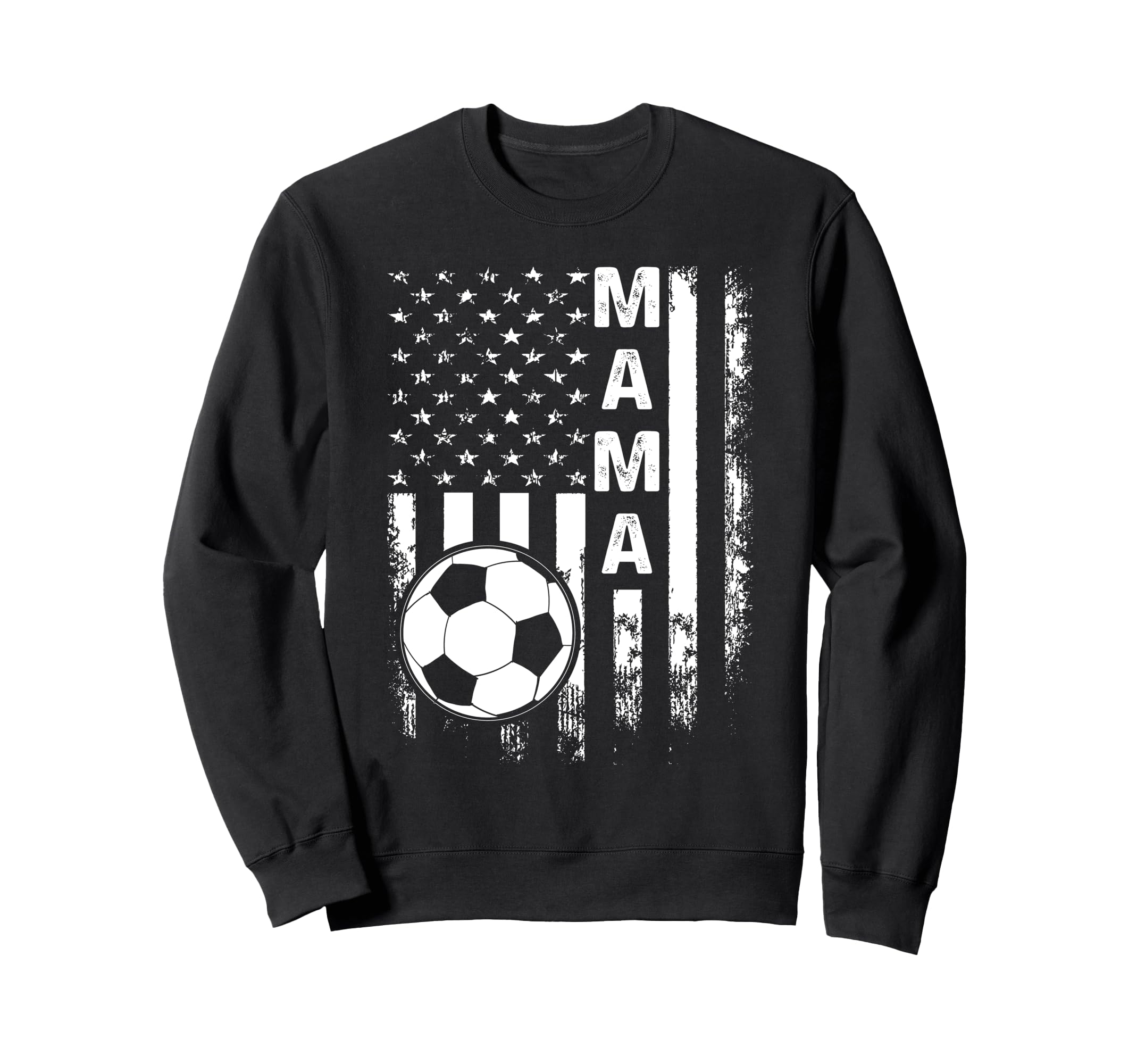 Soccer Mama America Flag Sweatshirt - Aesthetic Graphic Unisex