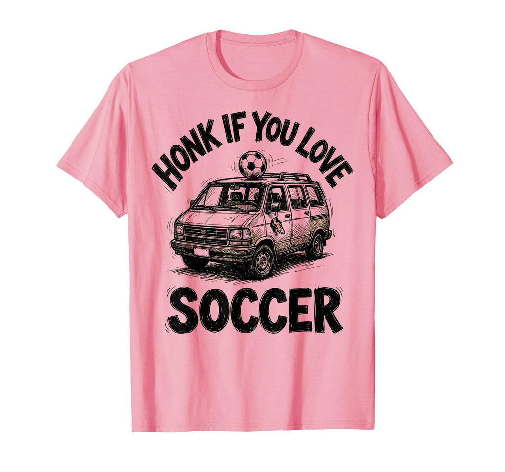 Honk If You Love Soccer Fun Soccer Mom T-Shirt - Graphic Print for Adults