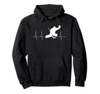 Funny Ice Hockey Goalkeeper Heartbeat Hoodie - Graphic Print Men Women