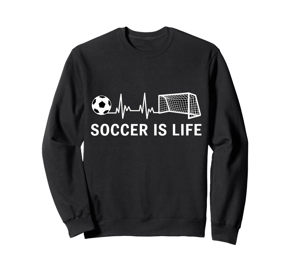 Soccer Is Life Heartbeat Sweatshirt - Custom Art Print Unisex