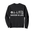 Soccer Is Life Heartbeat Sweatshirt - Custom Art Print Unisex