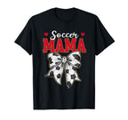 Soccer Mama Bow Leopard Soccer Lovers T-Shirt - Unique Graphic for Adults