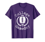 College Game Day Football Tail Gate T-Shirt - Minimalist Print for Adults