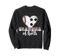 Grandma Both Heart Soccer Baseball Sweatshirt - Graphic Print Men Women