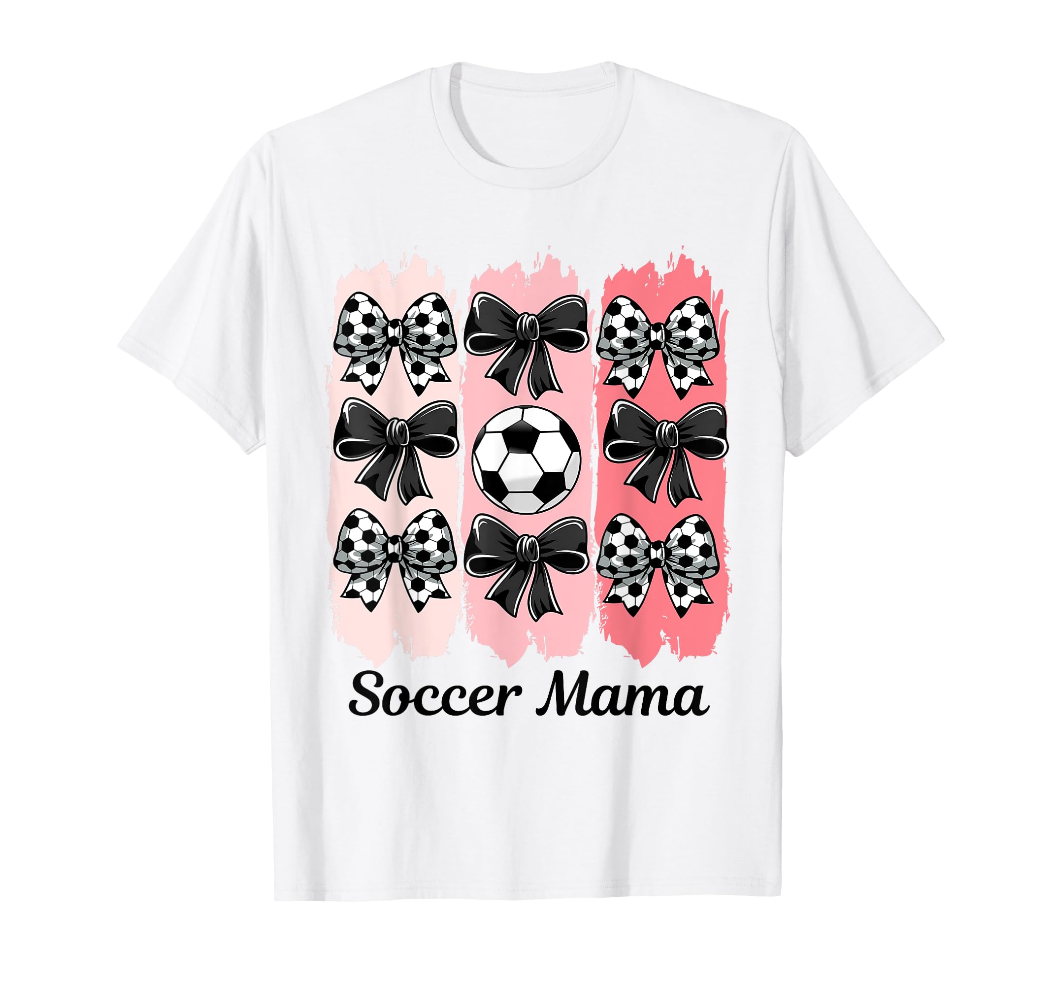 Soccer Mama Coquette Bow Soccer Mom Soccer T-Shirt - Trendy Graphic Unisex