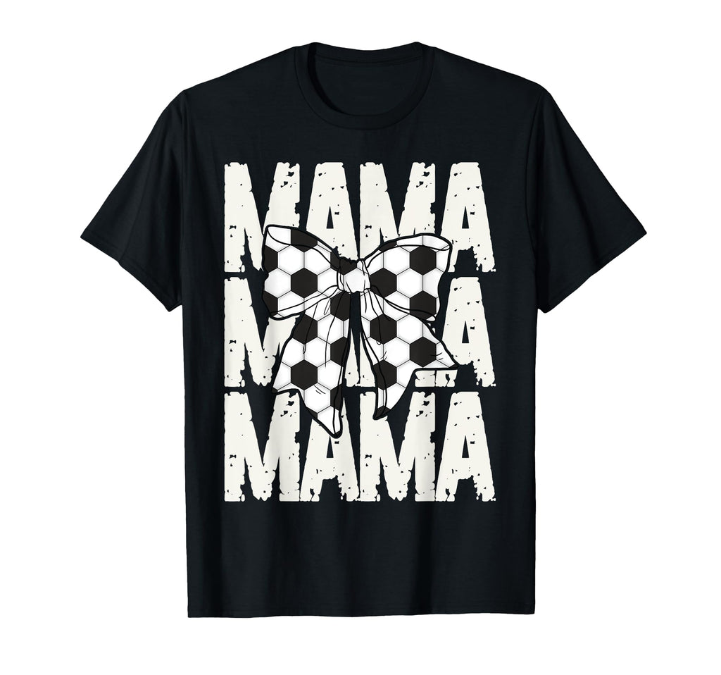 Soccer Mama Coquette Bow Sports Mom T-Shirt - Novelty Apparel Men Women
