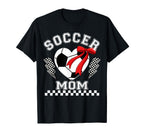 Soccer Mom Heart Bow Checkerboard T-Shirt - Streetwear Style Men Women
