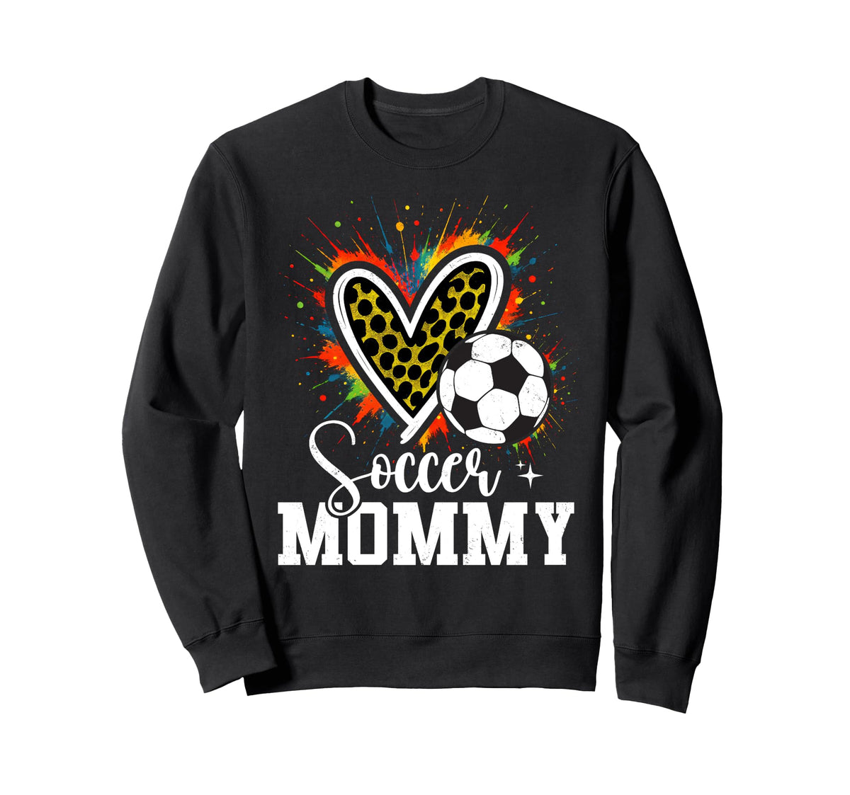 Soccer Mommy Leopard Heart Sweatshirt - Aesthetic Graphic Men Women