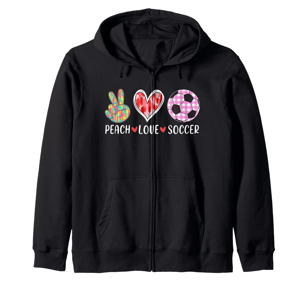 Peach Love Soccer Peace Heart Gift Play T-Shirt - Streetwear Style Unisex