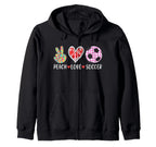 Peach Love Soccer Peace Heart Gift Play T-Shirt - Streetwear Style Unisex