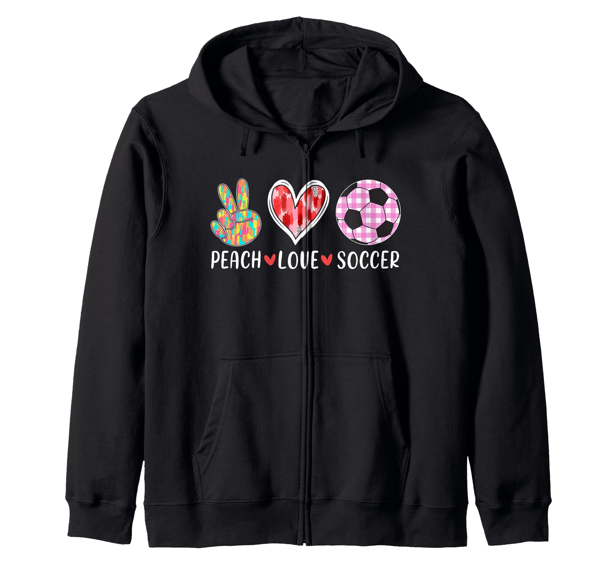 Peach Love Soccer Peace Heart Gift Play T-Shirt - Streetwear Style Unisex