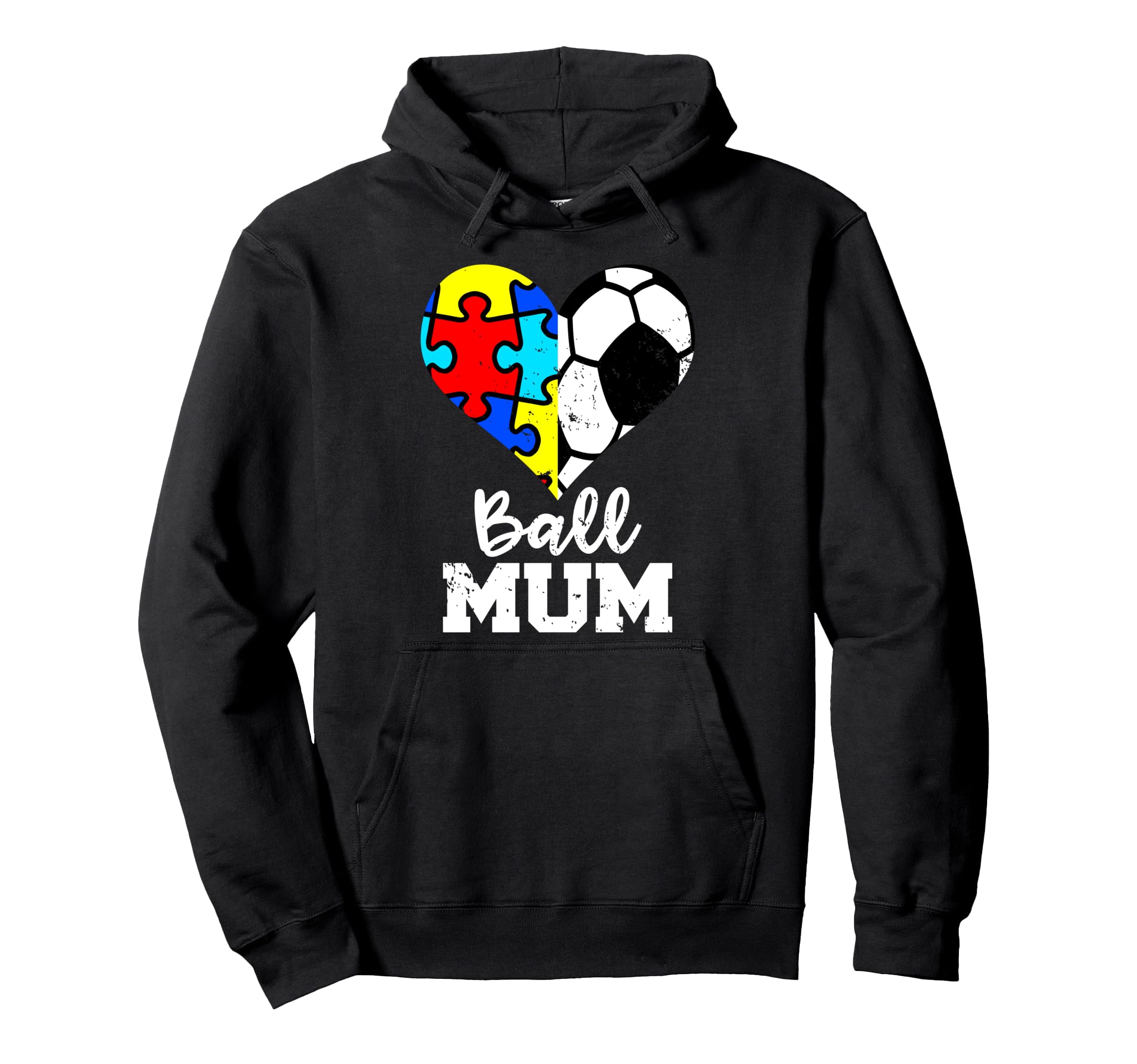 Autism Soccer Mum Funny Autism Puzzle And Hoodie - Minimalist Print Unisex