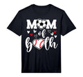 Mom Both Heart Soccer Baseball Sports T-Shirt - Fun Novelty Design Unisex