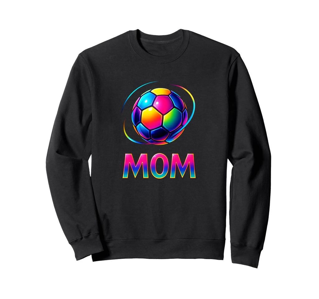 Soccer Ball Mom Bold Sport Color Sweatshirt - Unique Graphic for Adults