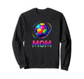 Soccer Ball Mom Bold Sport Color Sweatshirt - Unique Graphic for Adults