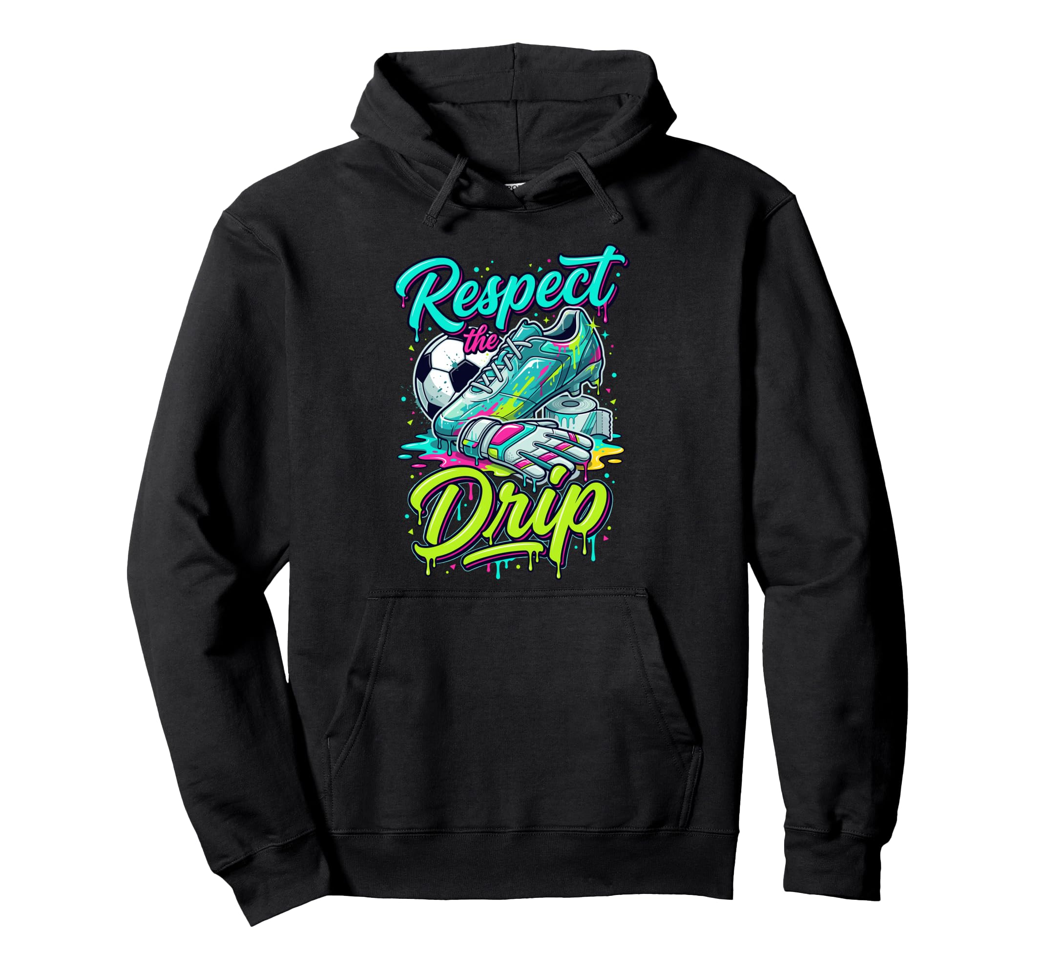 Respect Drip Soccer Drip Ice Cream Hoodie - Casual Everyday Wear Unisex