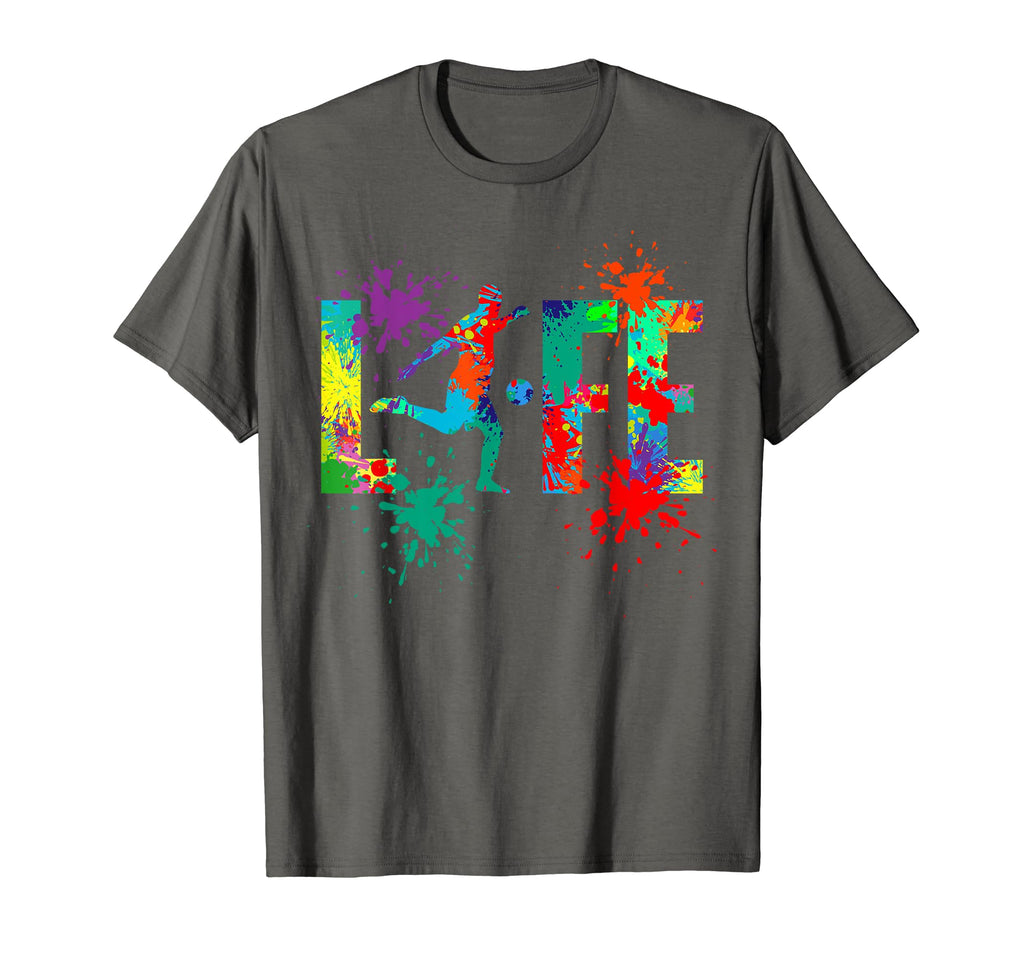 Colorful Soccer Player Soccer T-Shirt - Casual Everyday Wear for Adults