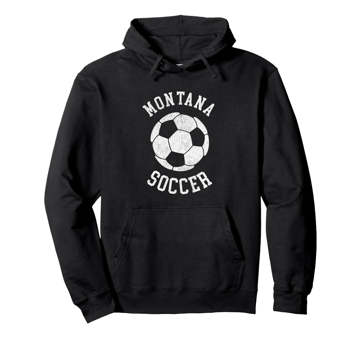 Montana Soccer Distressed 90S Hoodie - Aesthetic Graphic Unisex