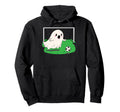 Funny Ghost Soccer Goalie Halloween Hoodie - Unique Graphic for Adults
