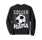 Soccer Mama Groovy Soccer Mom Mothers Day Sweatshirt - Graphic Print Unisex